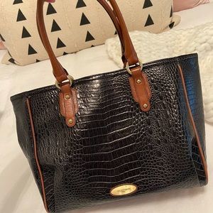Authentic Black leather Brahmin purse